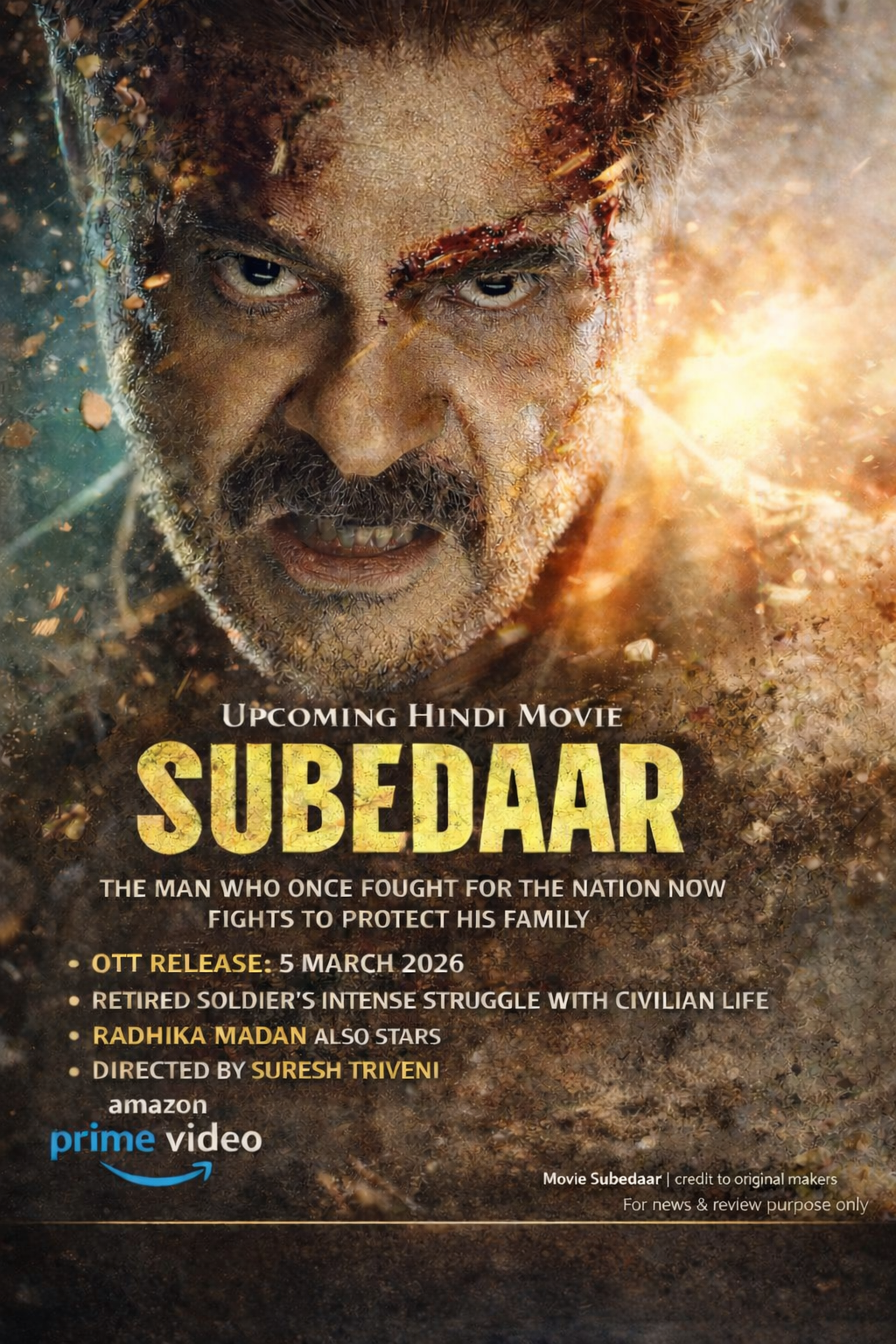 Subedaar OTT Release 05 March 2026 Amazon Prime Video Upcoming Hindi Movie