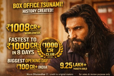 Dhurandhar 2 box office collection ₹1000 crore in 8 days fastest record